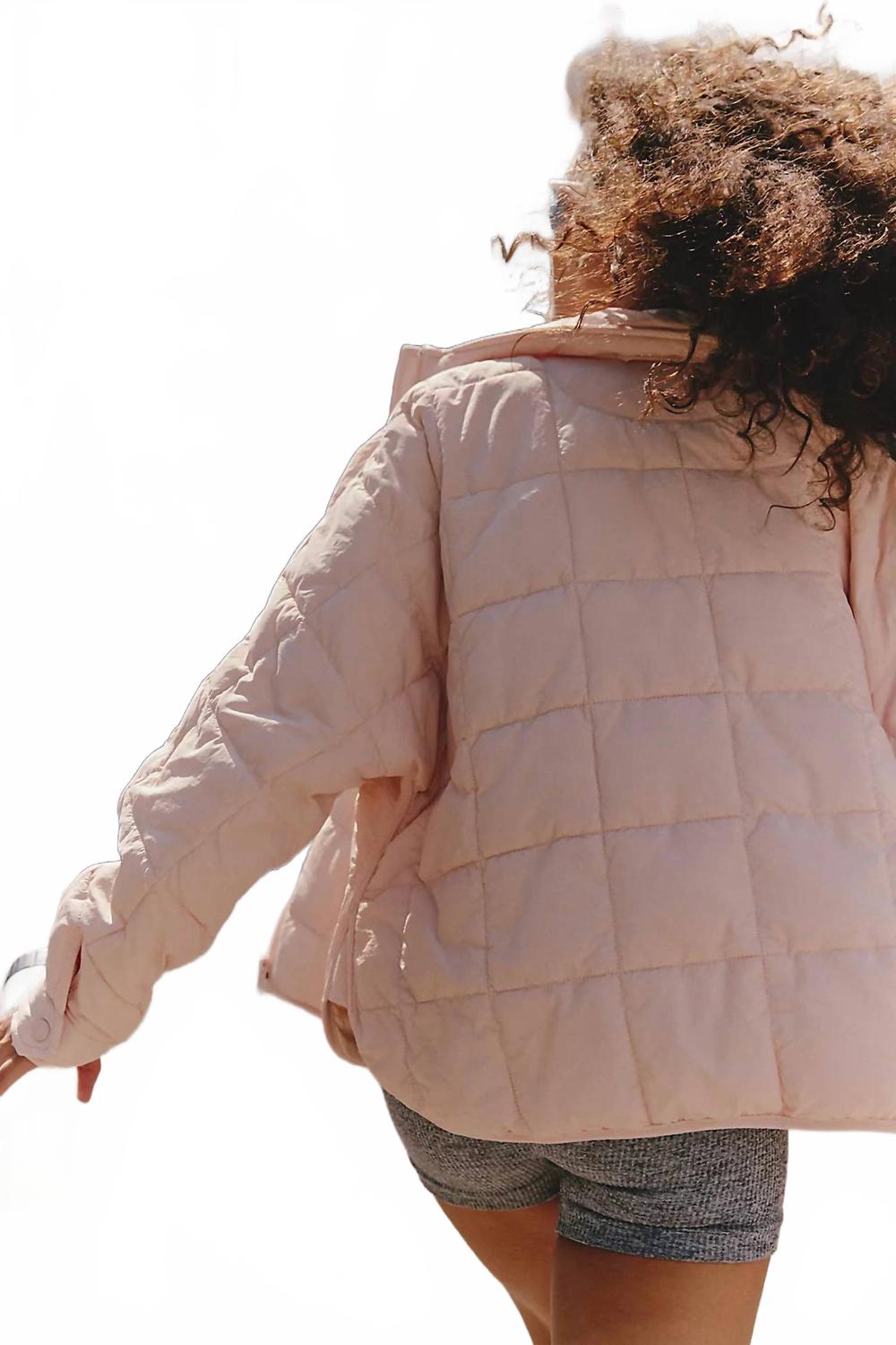 Pippa Packable Puffer Jacket In Ballet Slipper