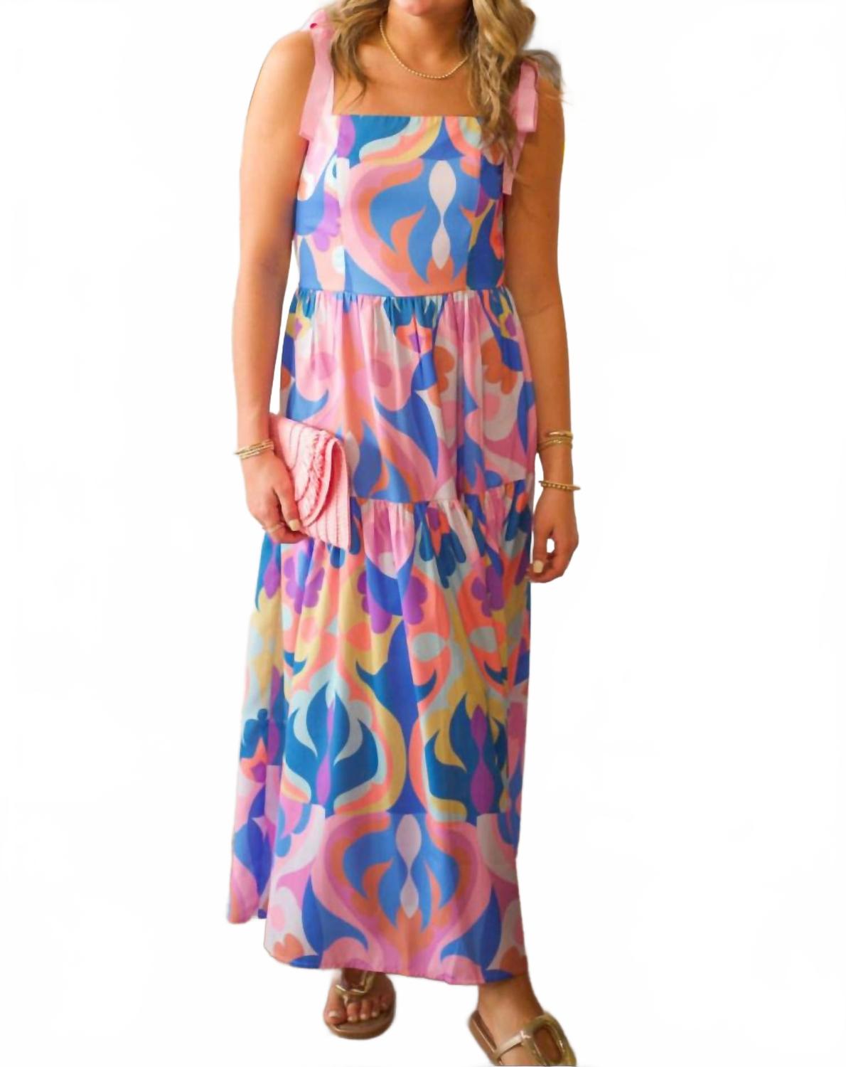 Alexa Summertime Dress In Spring Palms