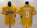 Men's Minnesota Vikings J.J. McCarthy #9 Yellow Game Jersey1