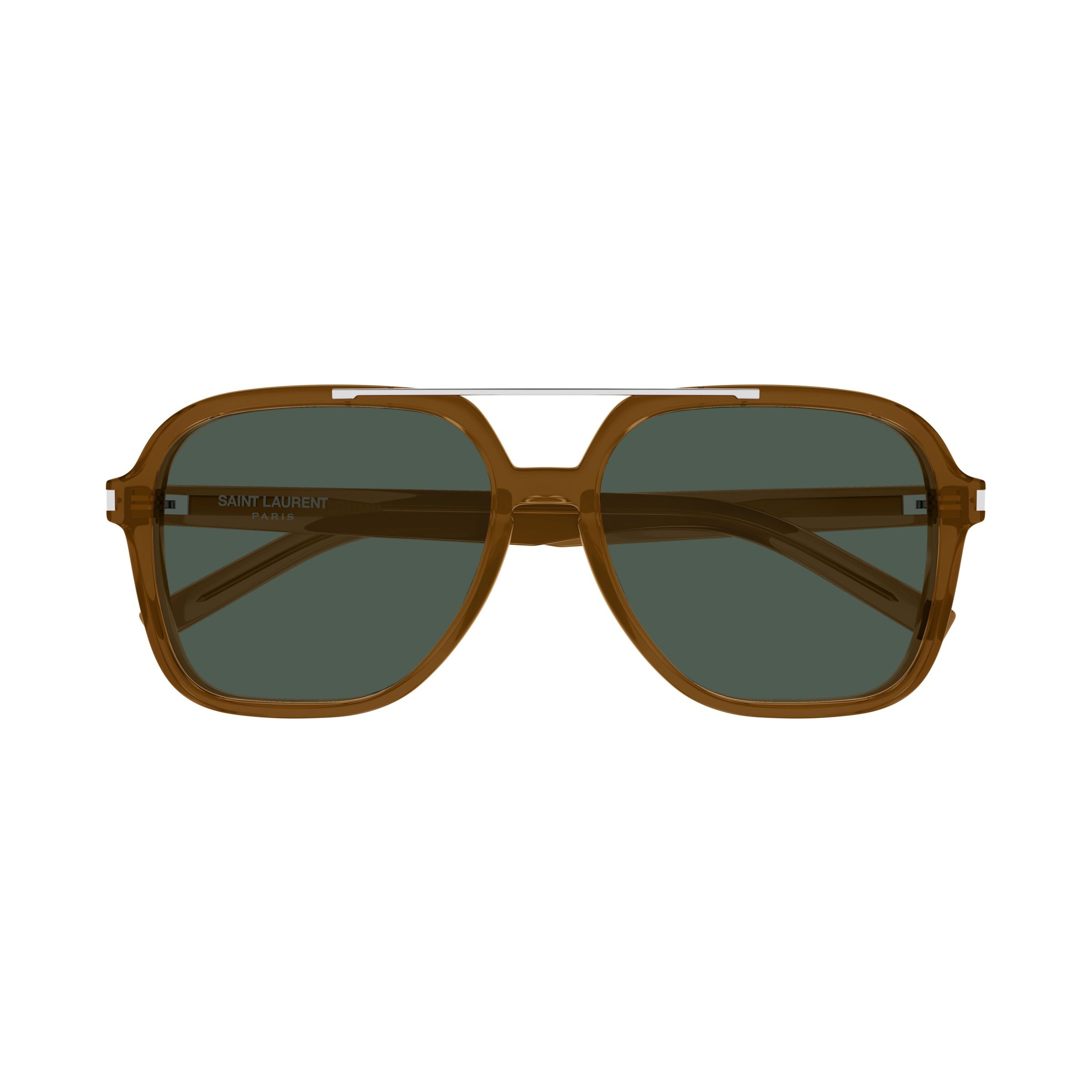 Oversized Square Frame Sunglasses With Silver Accents