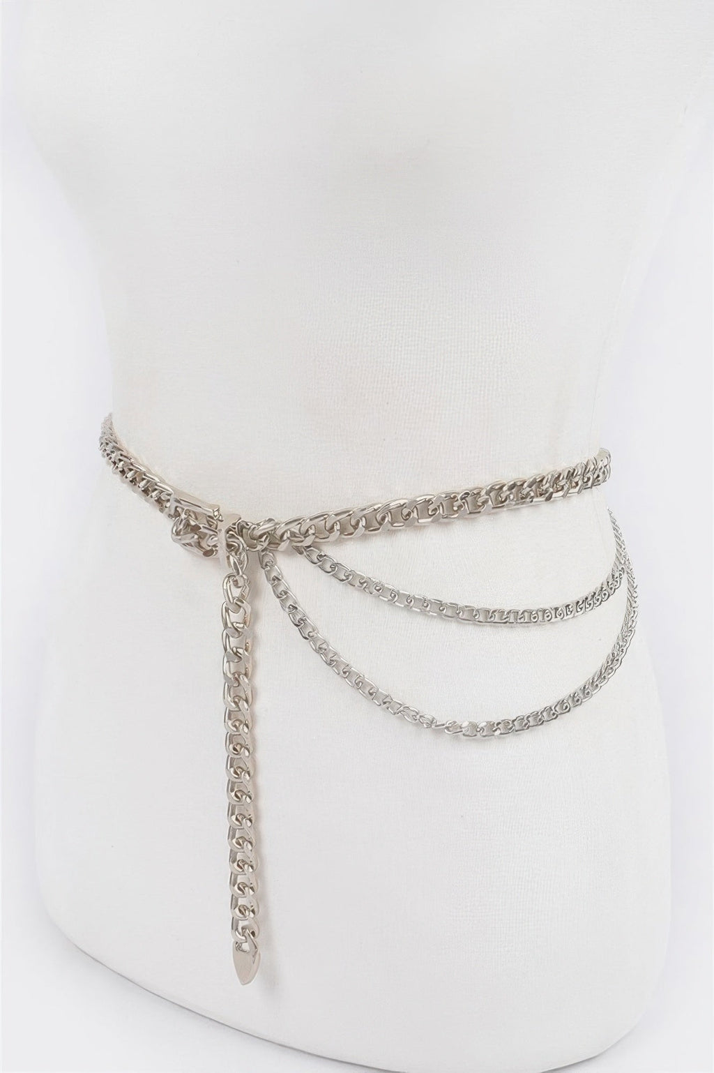 Modern Metallic Chain Buckle Belt