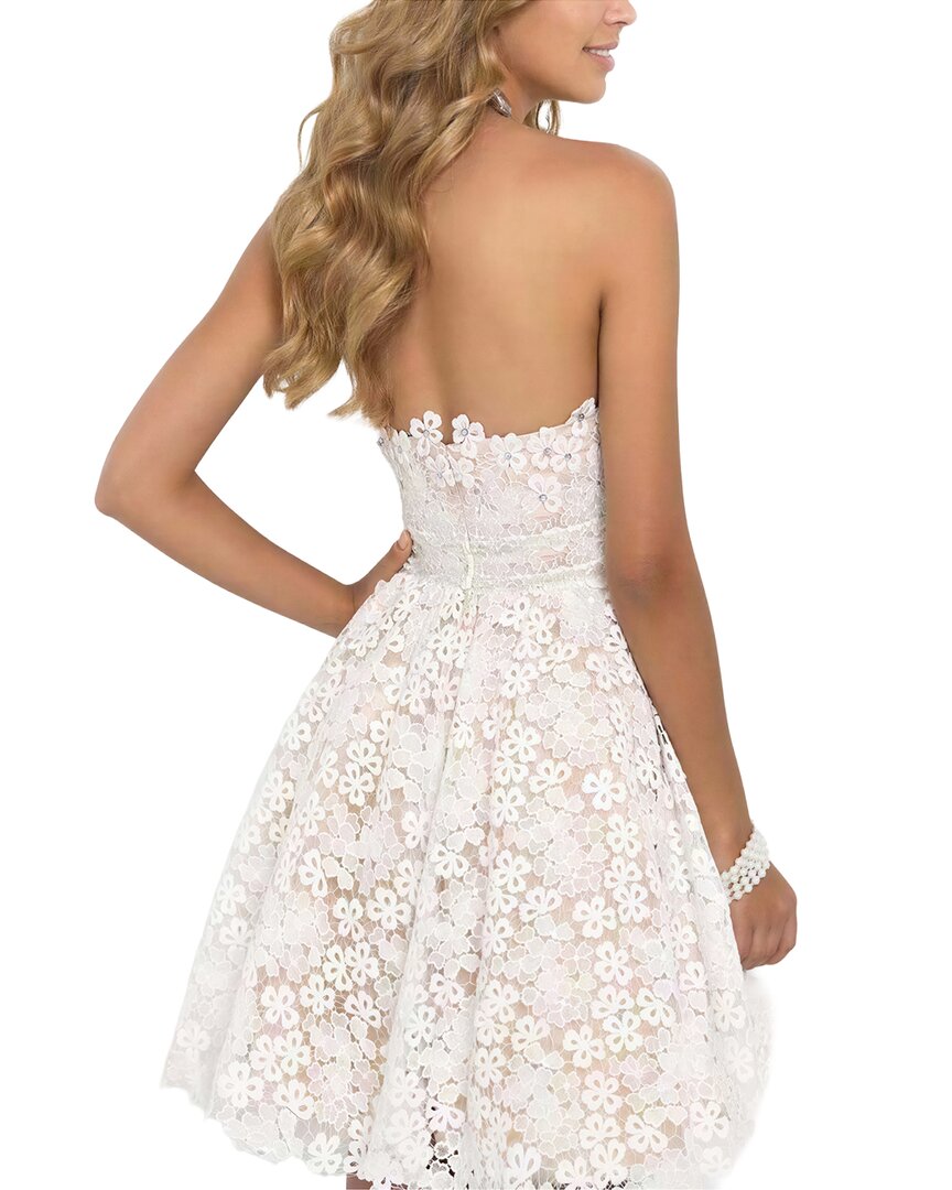 Silvia Rufino White Solid Mini Dress