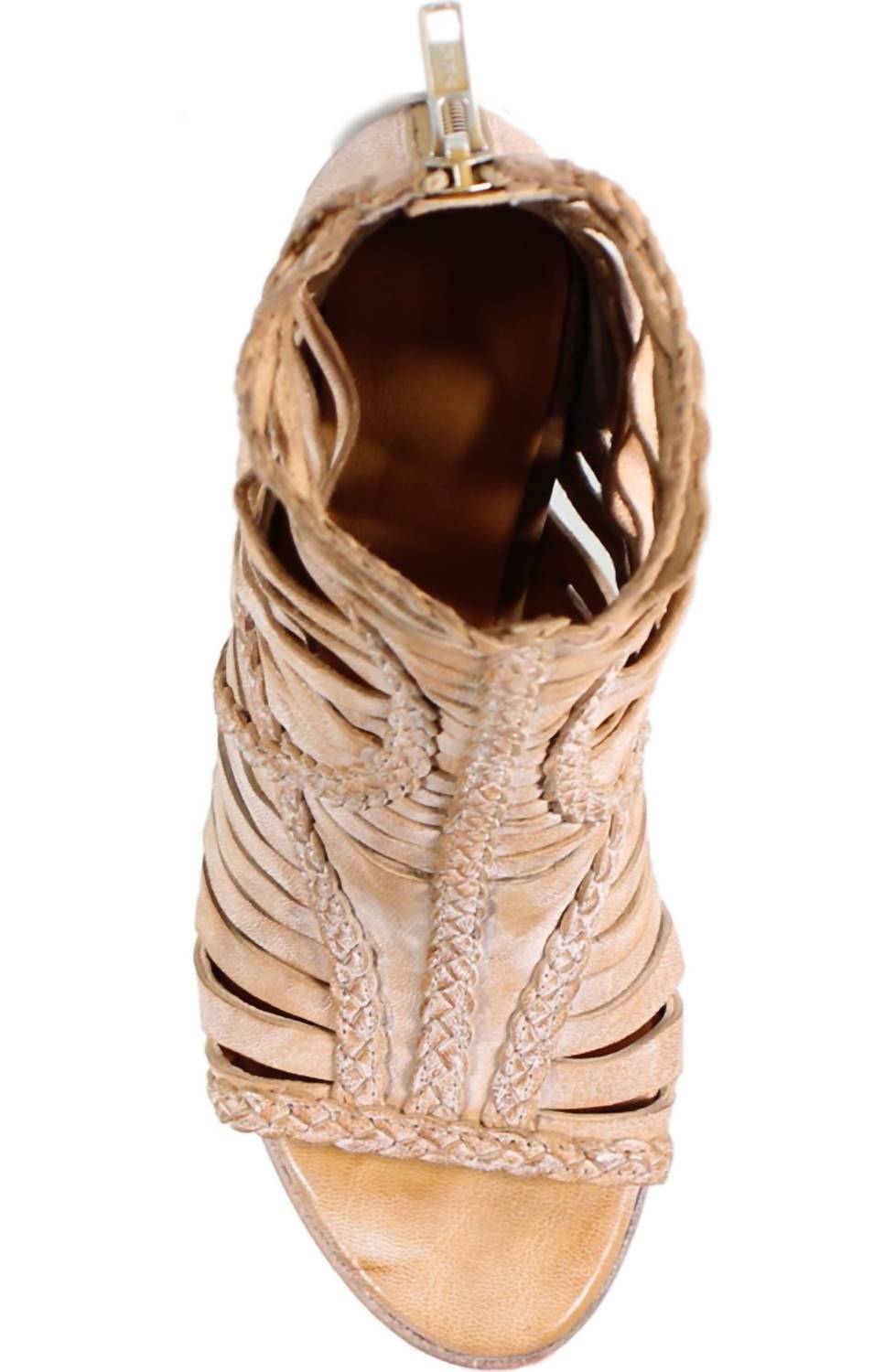 Women's Pebble Roc Open Toe Bootie In Pecan