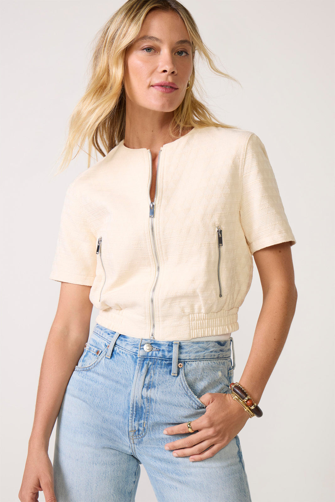 Women's Billie Textured Bomber Jacket