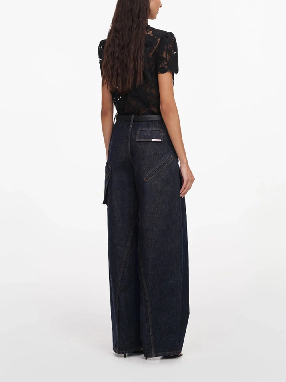 Self-Portrait Women Lace Tie Neck Top