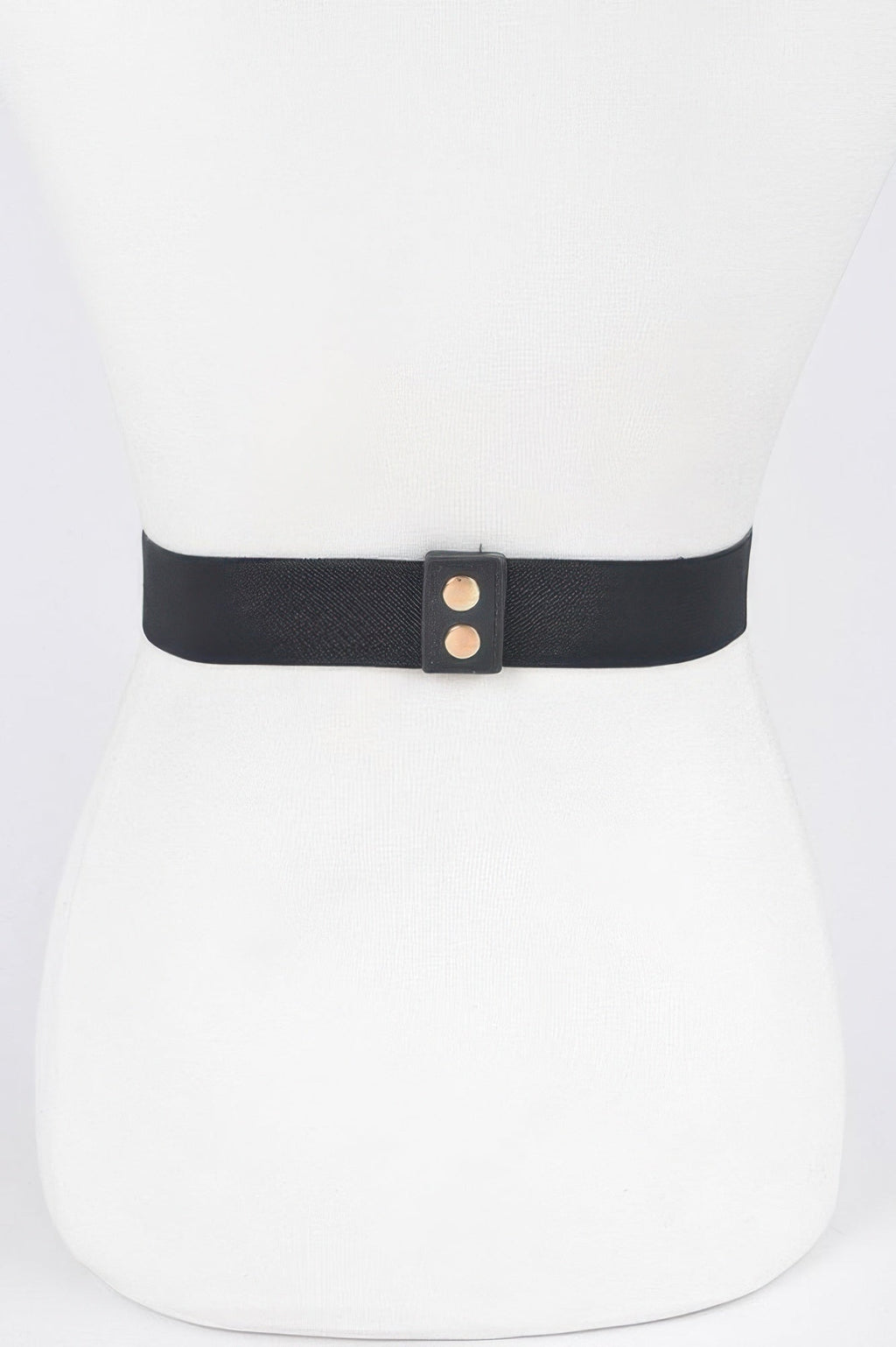Faux Leather Metal Studded Plus Size Elastic Belt
