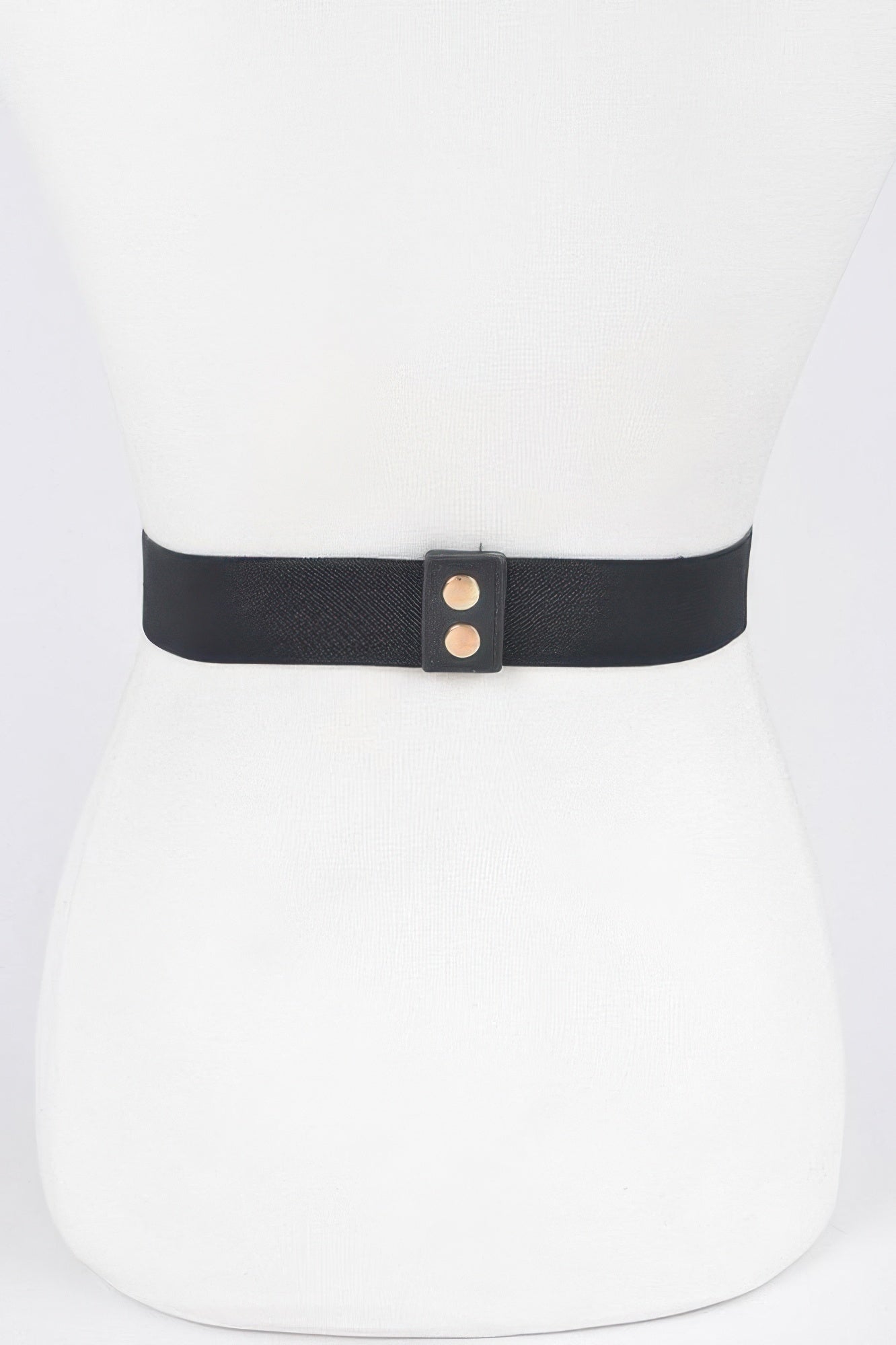 Faux Leather Metal Studded Plus Size Elastic Belt