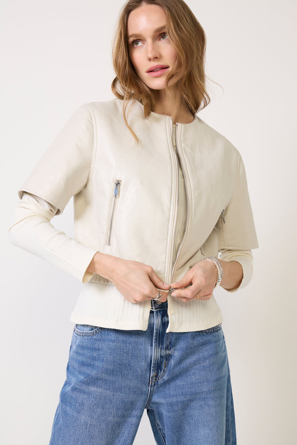 Women's Billie Leather Bomber Jacket