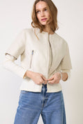 Women's Billie Leather Bomber Jacket