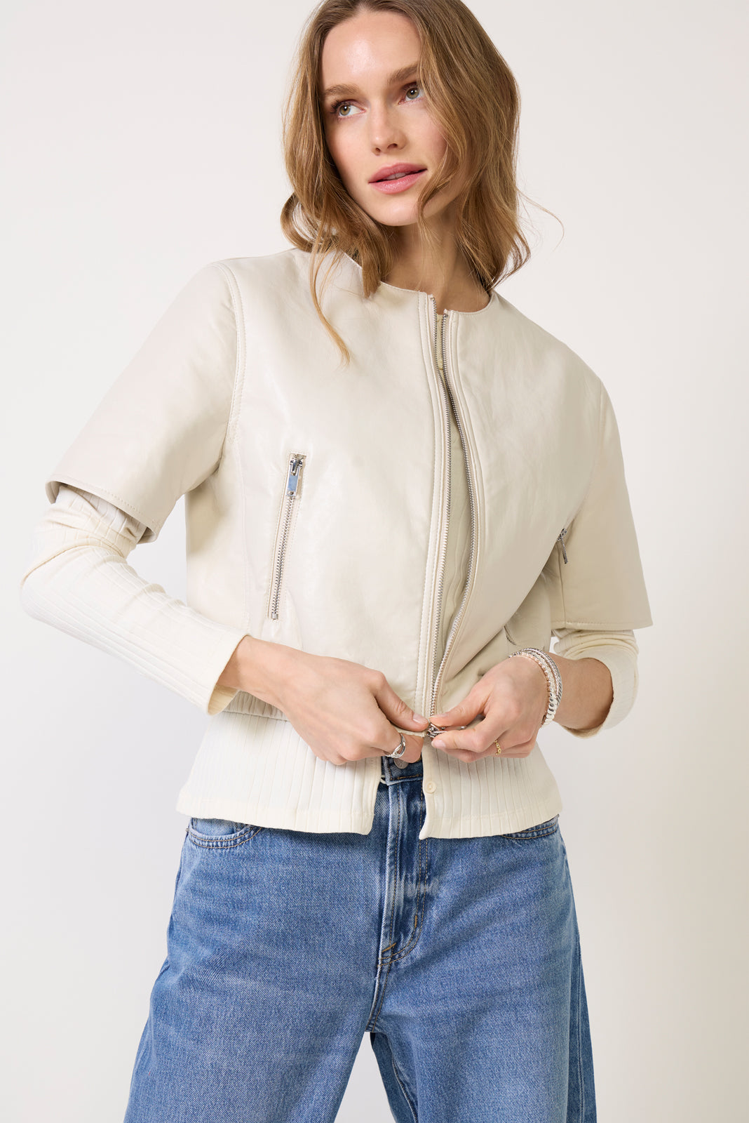 Women's Billie Leather Bomber Jacket