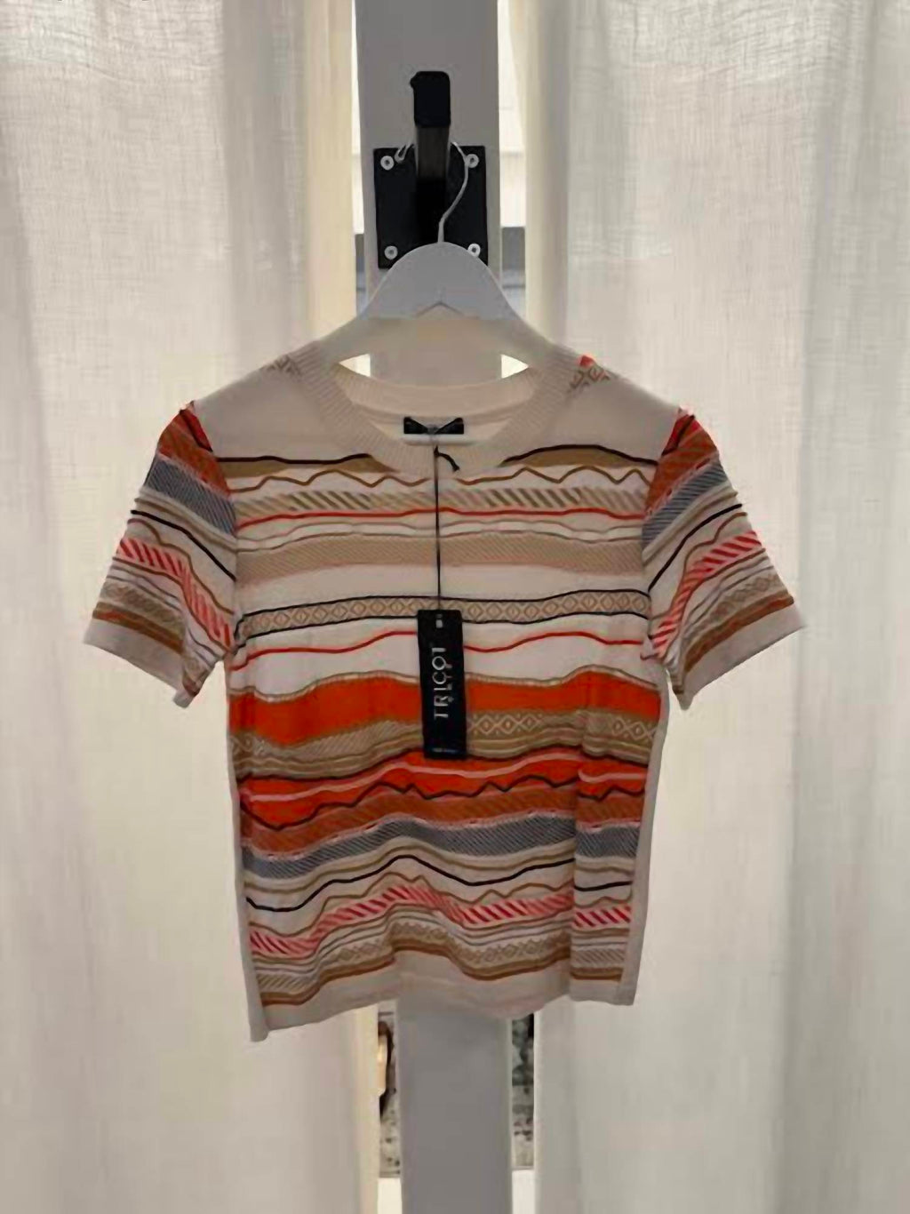 Abstract Top In Orange Multi