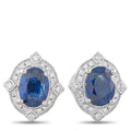LB Exclusive Platinum 0.15ct Diamond and Sapphire Earrings MF20-041026