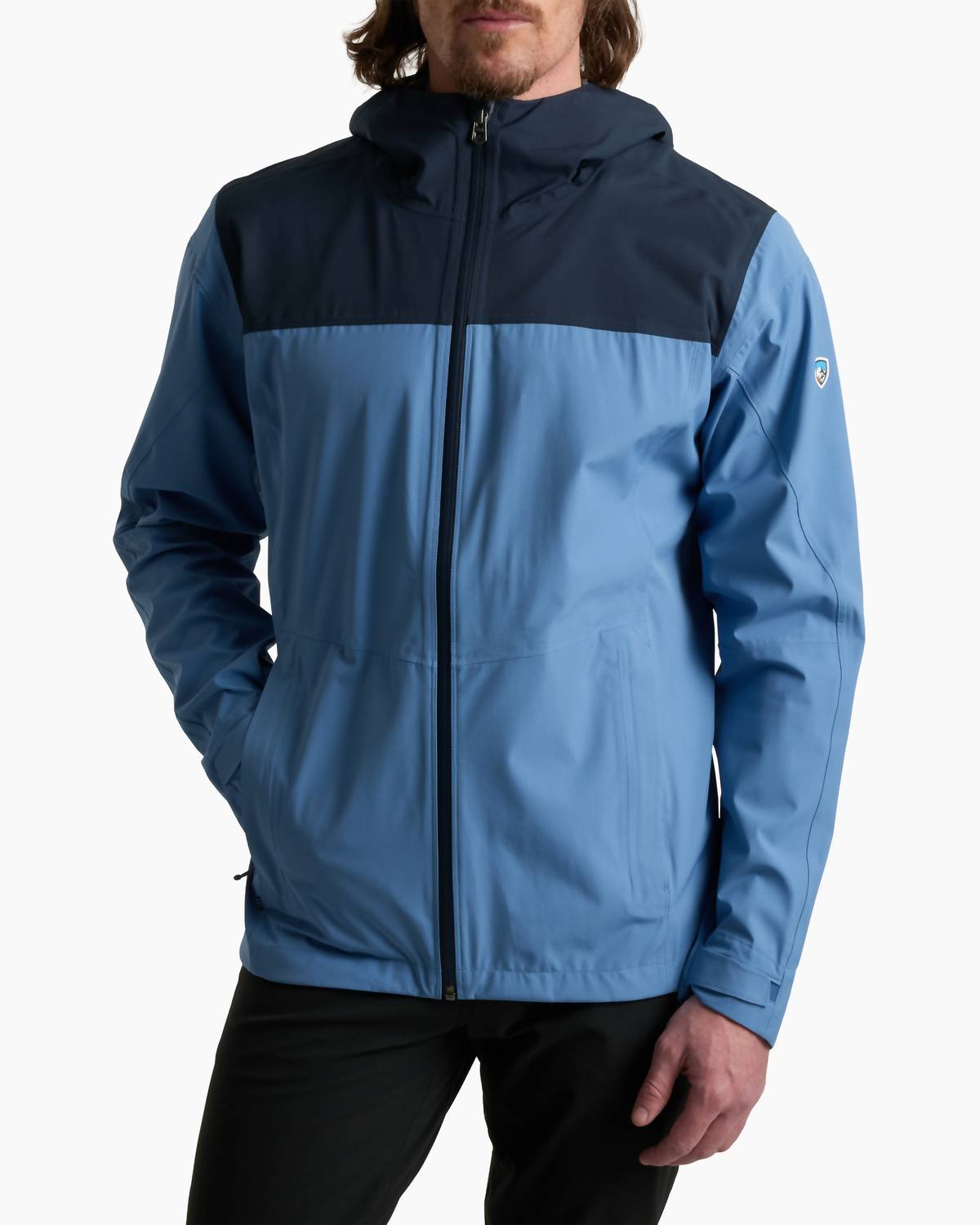 Men's Stretch Voyager Waterproof Jacket In Raven