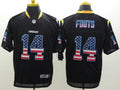 Men's Los Angeles Chargers Dan Fouts #14 Black Game Jersey1