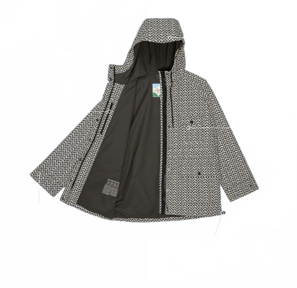 The Headland Raincoat In Shadow Floral