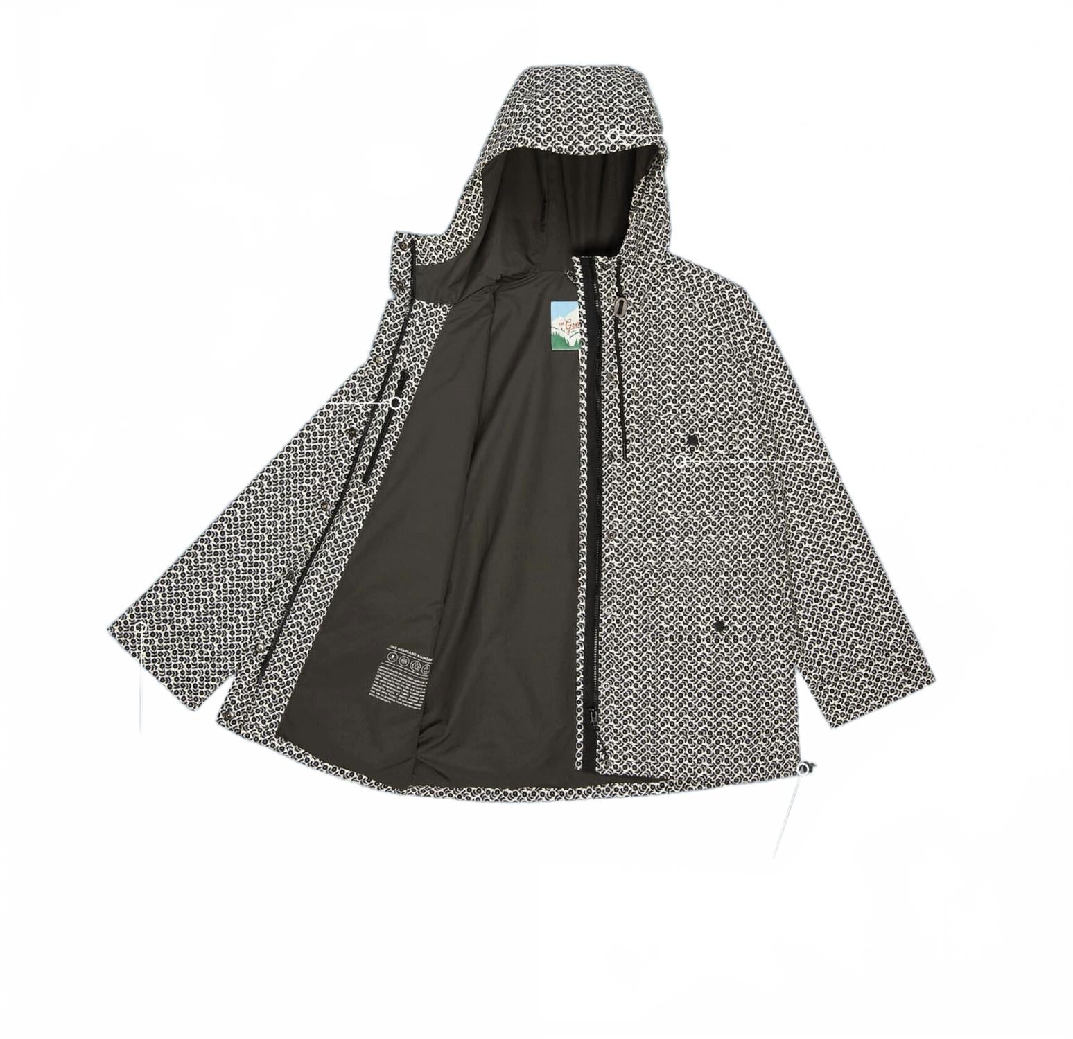 The Headland Raincoat In Shadow Floral