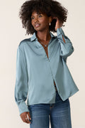 Women's Carrie Double Zip Satin Shirt