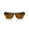 0Pr D12Su Rectangular Tortoiseshell Acetate Sunglasses with Bold Arms