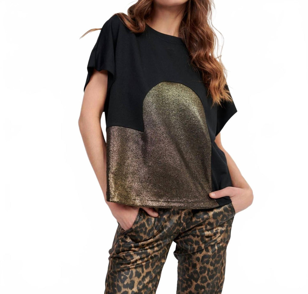 Lola Heart Tee In Gold