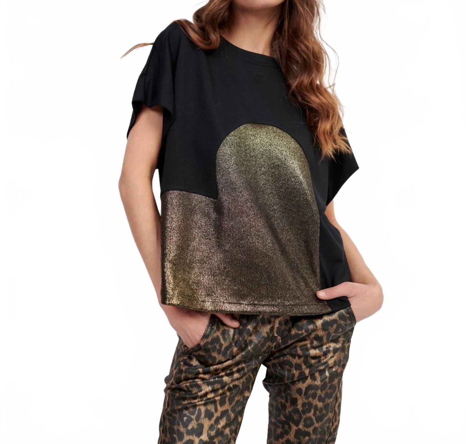 Lola Heart Tee In Gold