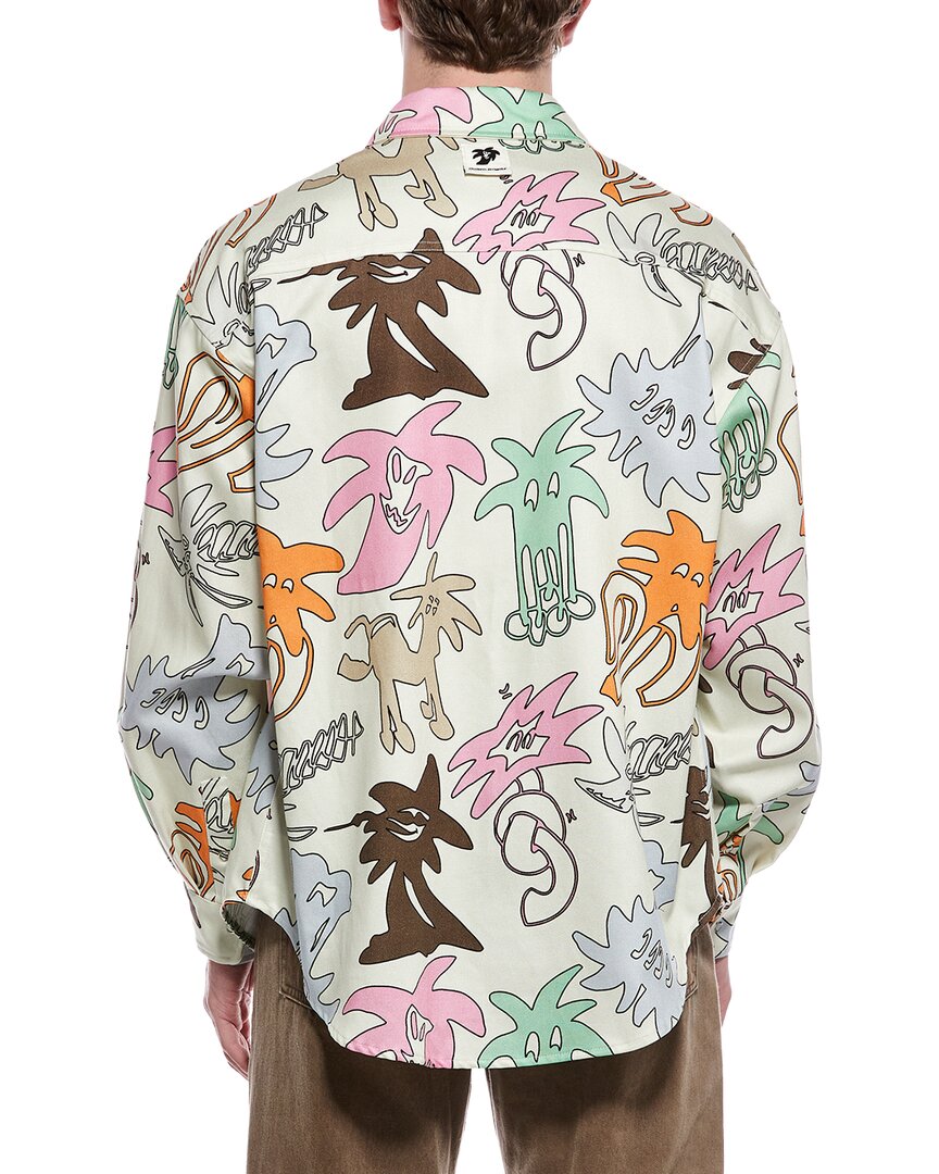 Palm Angels Denim Print Overshirt