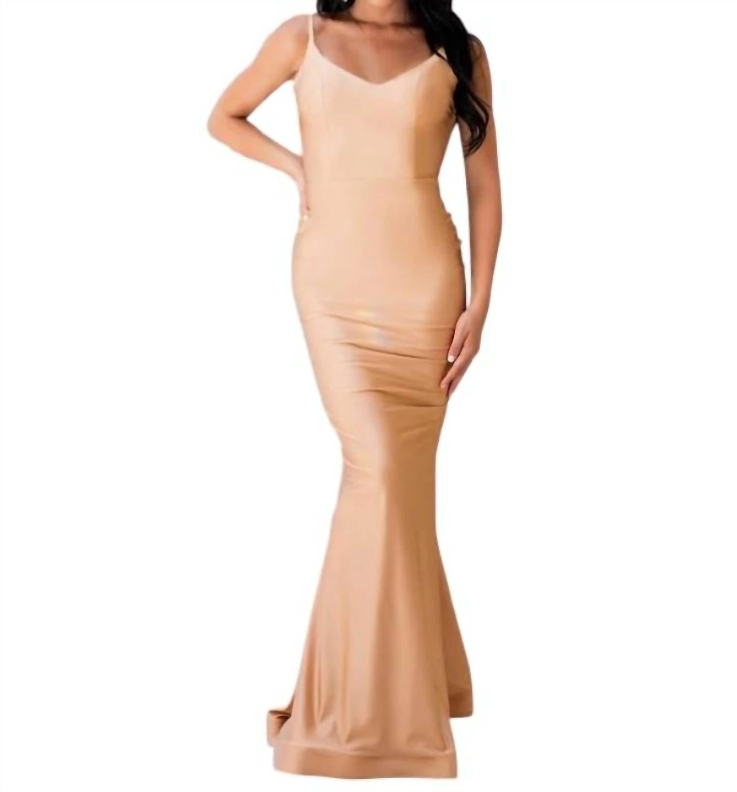 Fitted Prom Dress In Cardinal