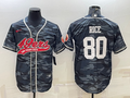 Men's San Francisco 49ers Jerry Rice #80 Grey Camouflage Game jersey Joint Edition