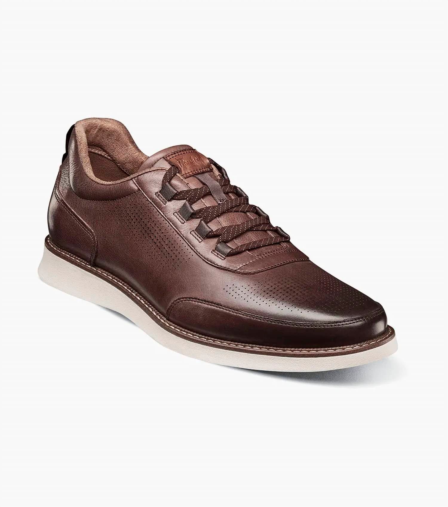 Men's Launch Elastic Lace Slip On Shoes In Brown