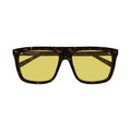 Oversized Square Tortoiseshell Sunglasses With Yellow Lenses