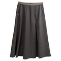 Max Mara Weekend A-Line Midi Skirt in Brown Wool