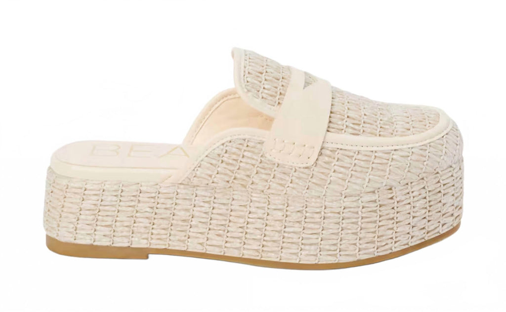 Women's Wren Platform Loafer Mules In Natural
