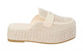 Women's Wren Platform Loafer Mules In Natural