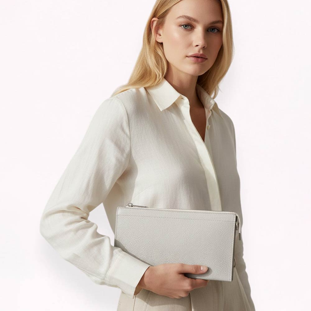 Faux Leather Slim Wallet Crossbody Bag
