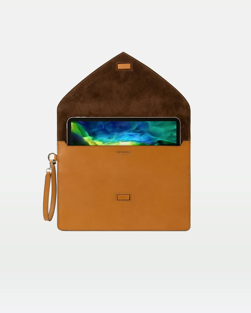 Women's Envelope Clutch Bag In Camel