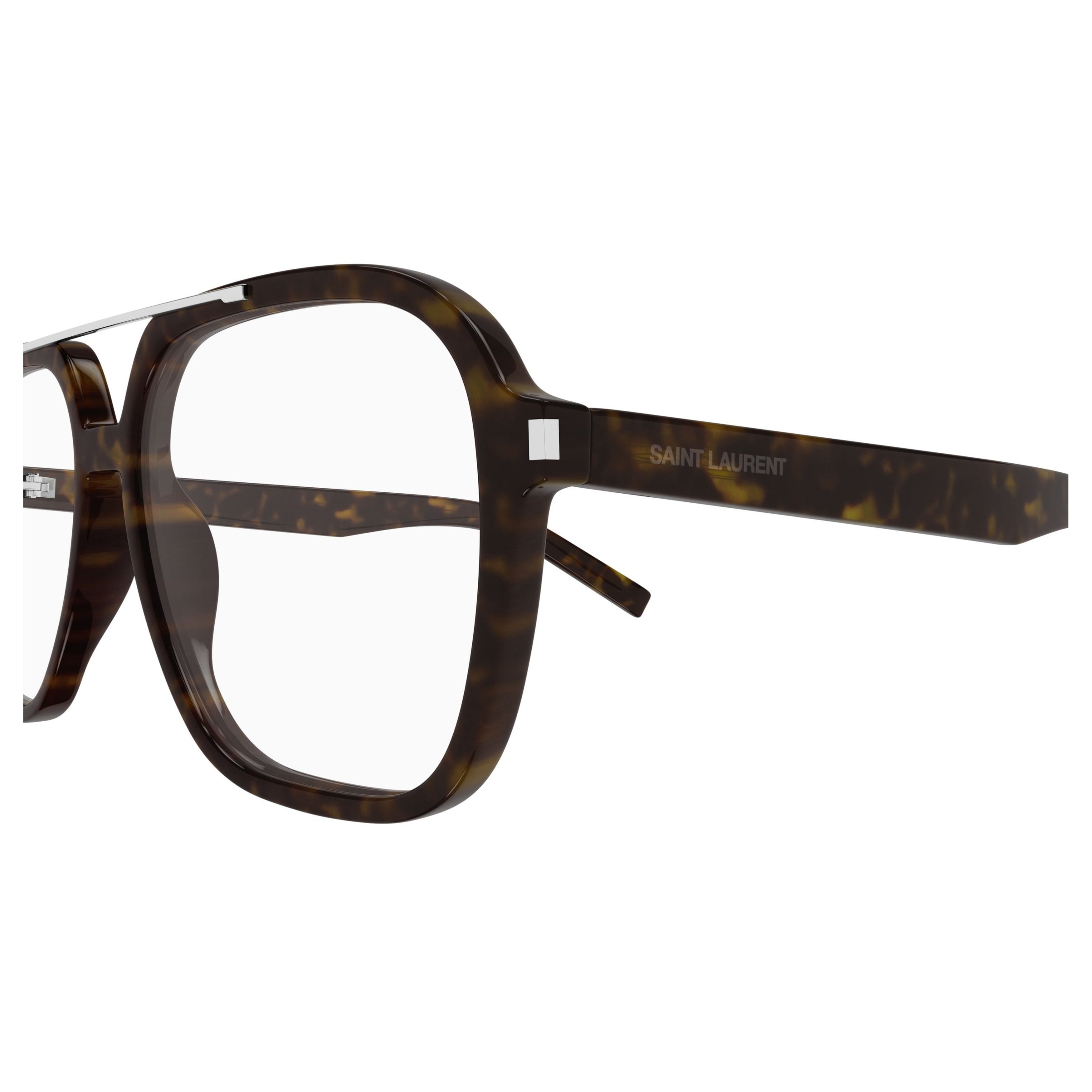 Oversized Square Tortoiseshell Sunglasses With Silver Metal Bridge