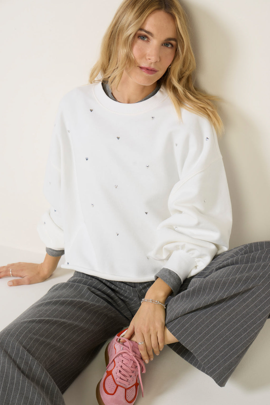 Women's Liv Heart Stud Sweatshirt