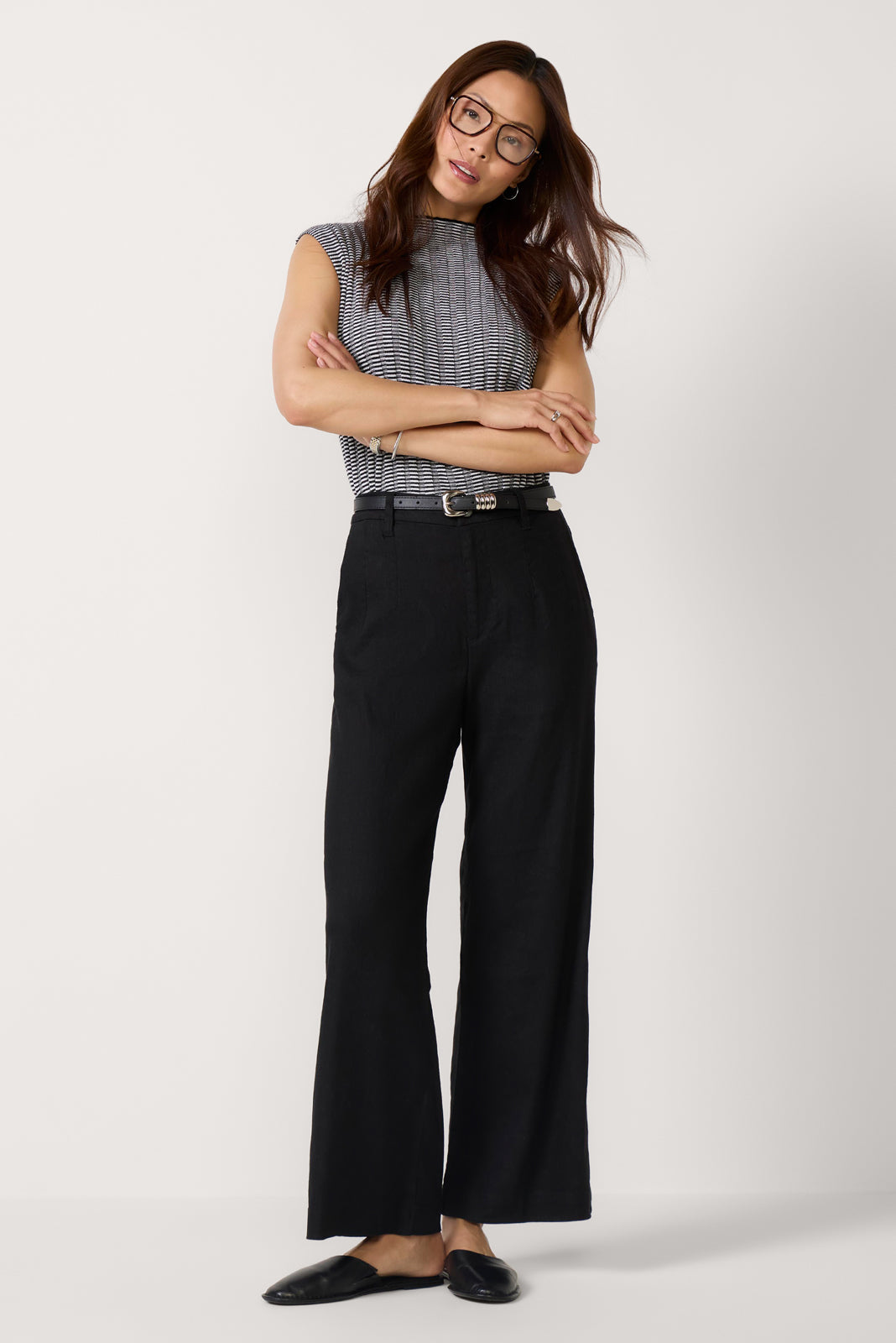 Women's Meg Linen Wide Leg Pants