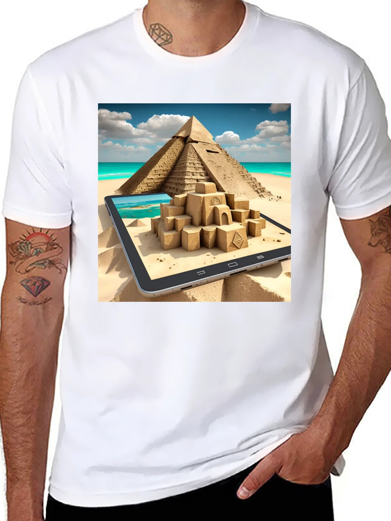 Egypt Pyramid Sandcastle T-Shirt
