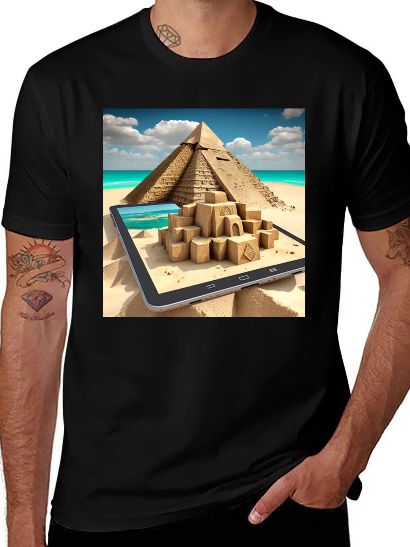 Egypt Pyramid Sandcastle T-Shirt
