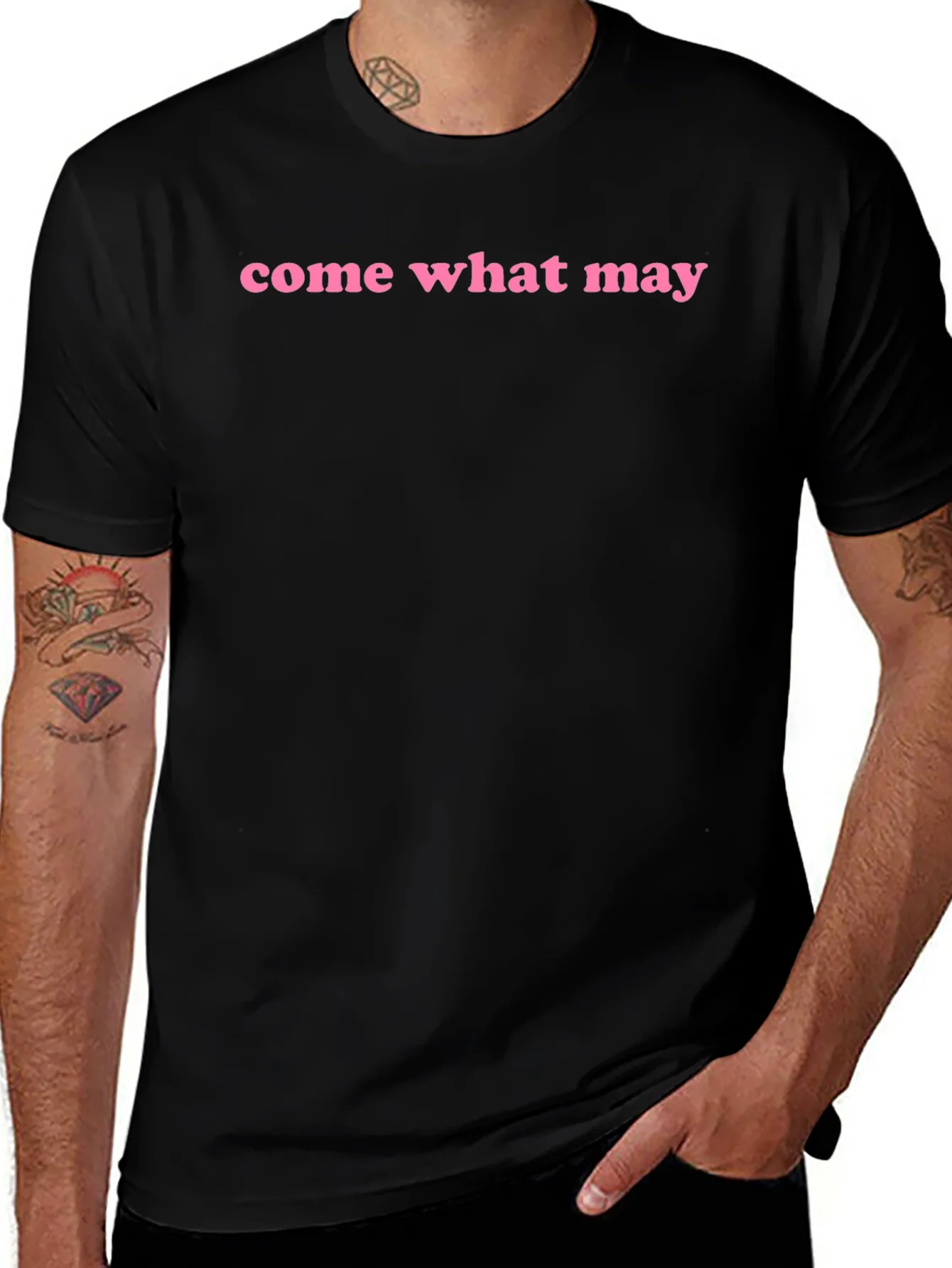 Come What May Graphic Tee - Black