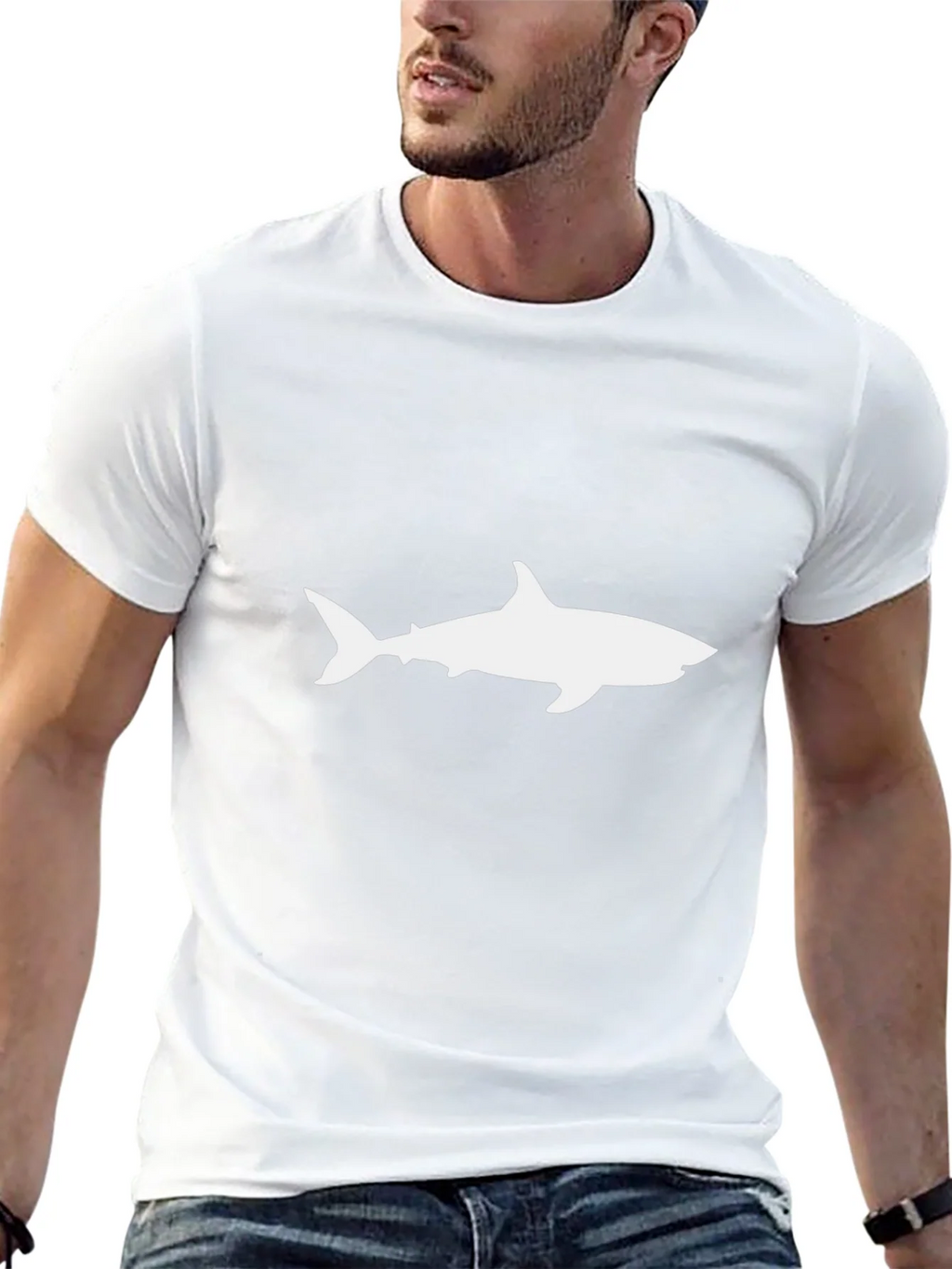 Shark Silhouette T-Shirt - Black