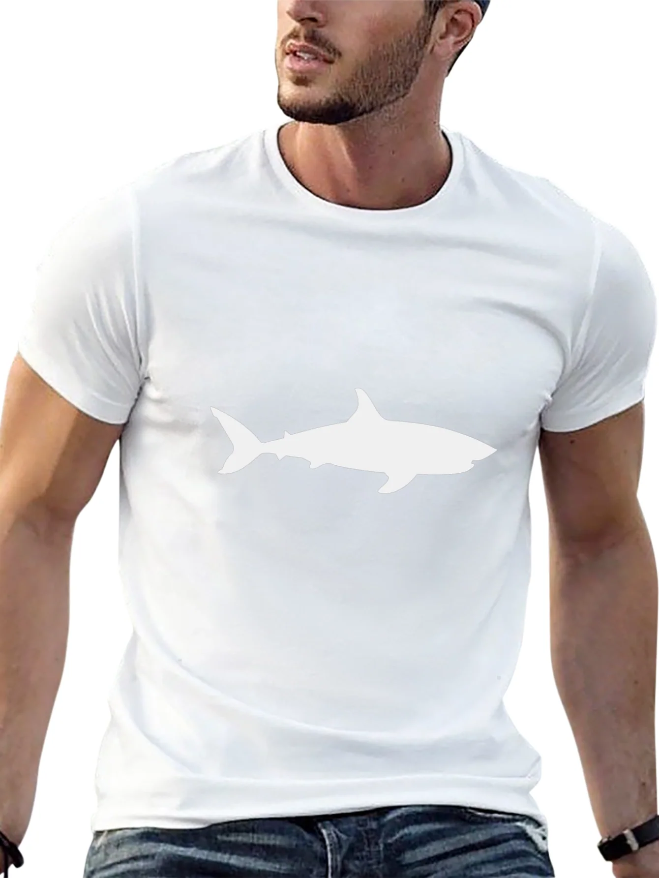 Shark Silhouette T-Shirt - Black