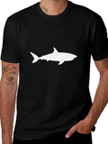 Shark Silhouette T-Shirt - Black