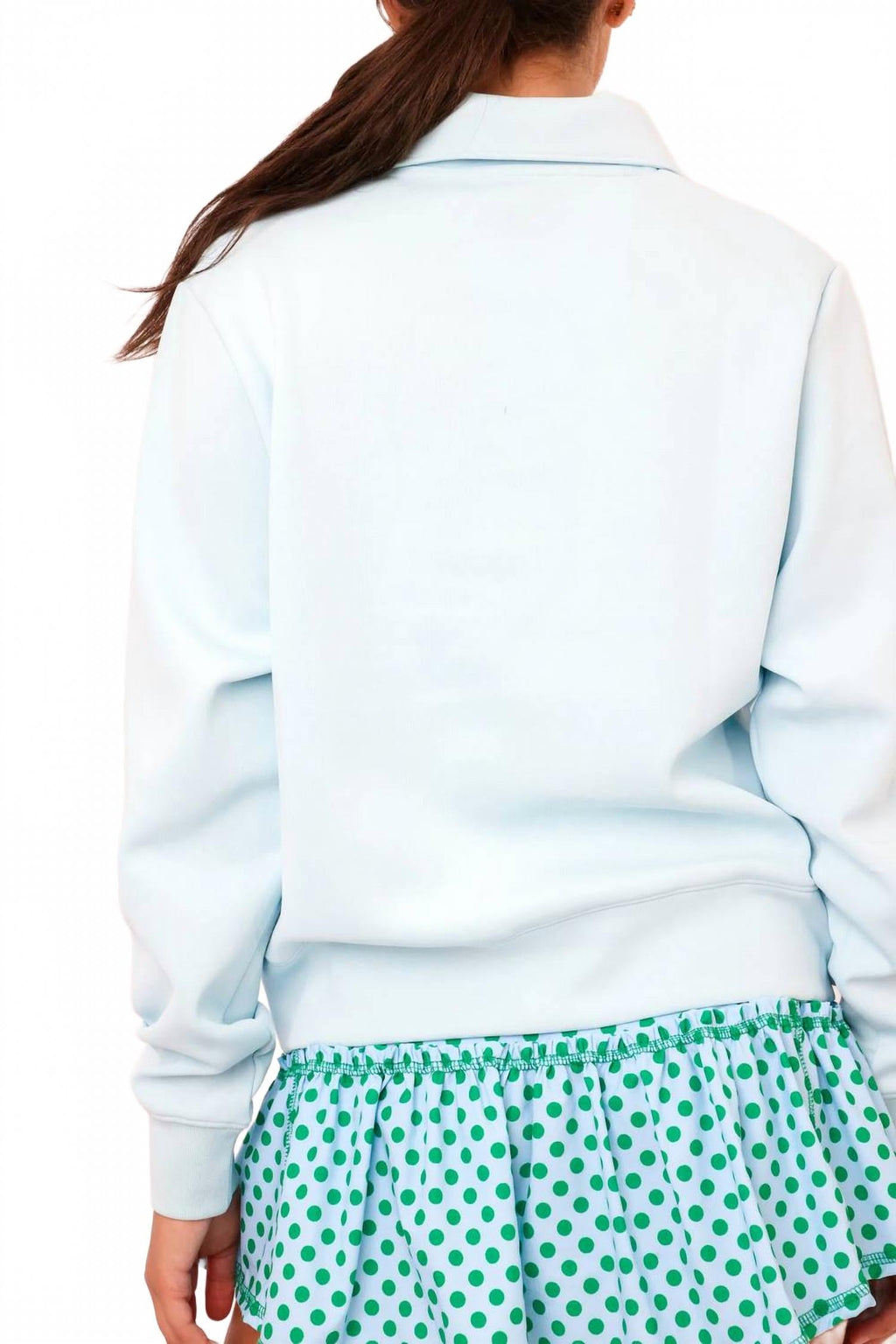 Chase Quarter Zip Top In Sea Salt