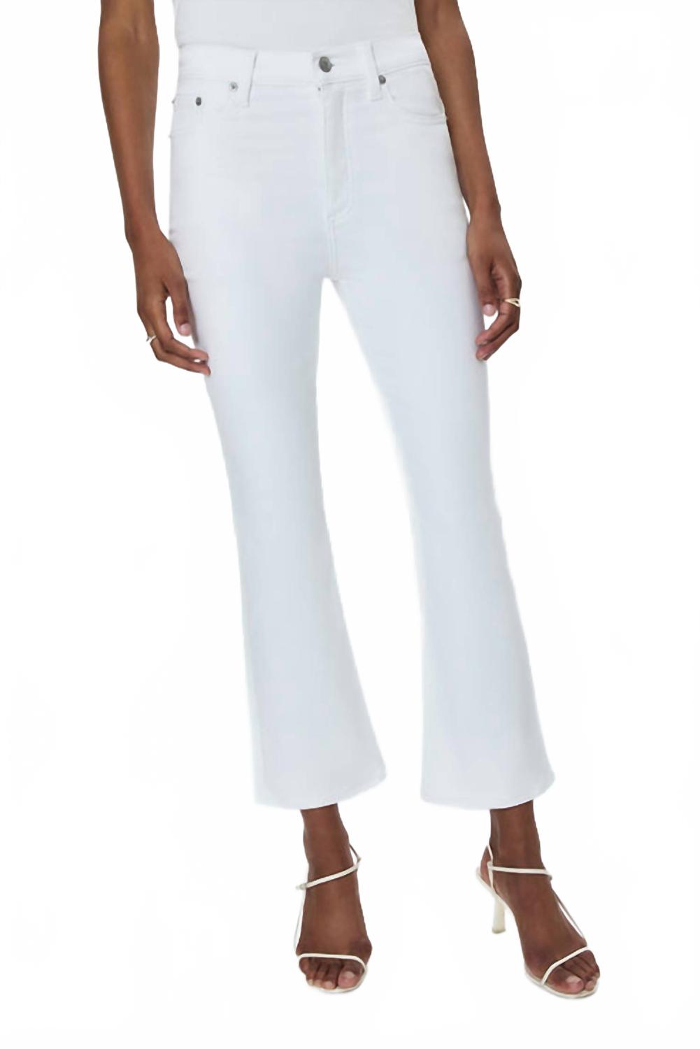Lennon High Waist Ankle Bootcut Jeans In Vivid White