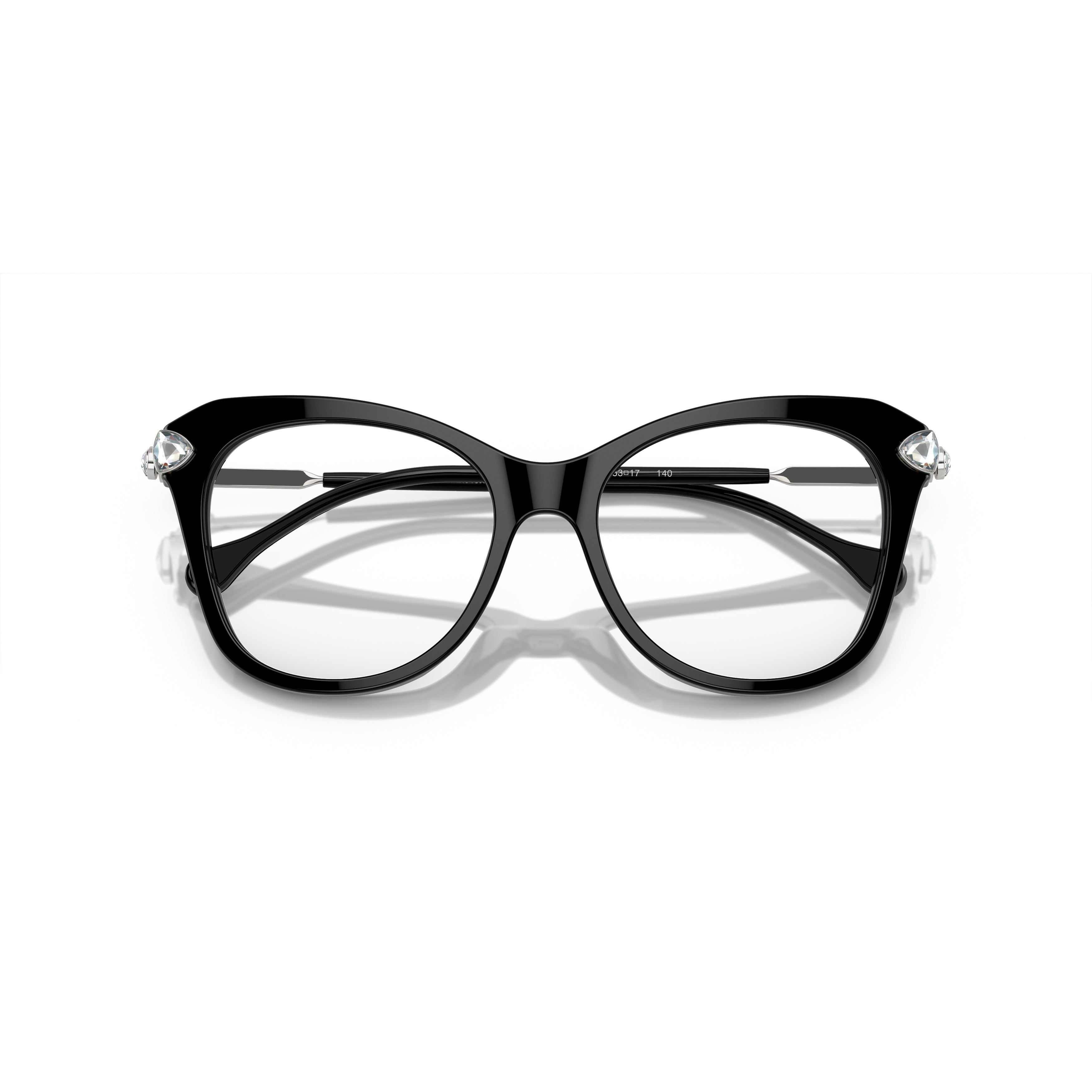 0Sk2012 Oversized Cat-Eye Eyeglasses with Crystal Embellishments