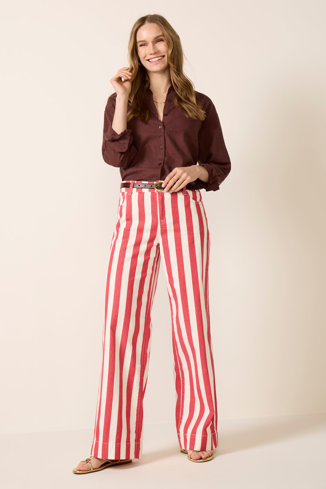 Women's Maker Wide Leg Stripe Pants