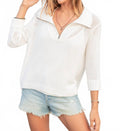Petra Zip Top In Breaker White