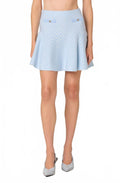Malvie Sweater Skirt In Lue Plaid