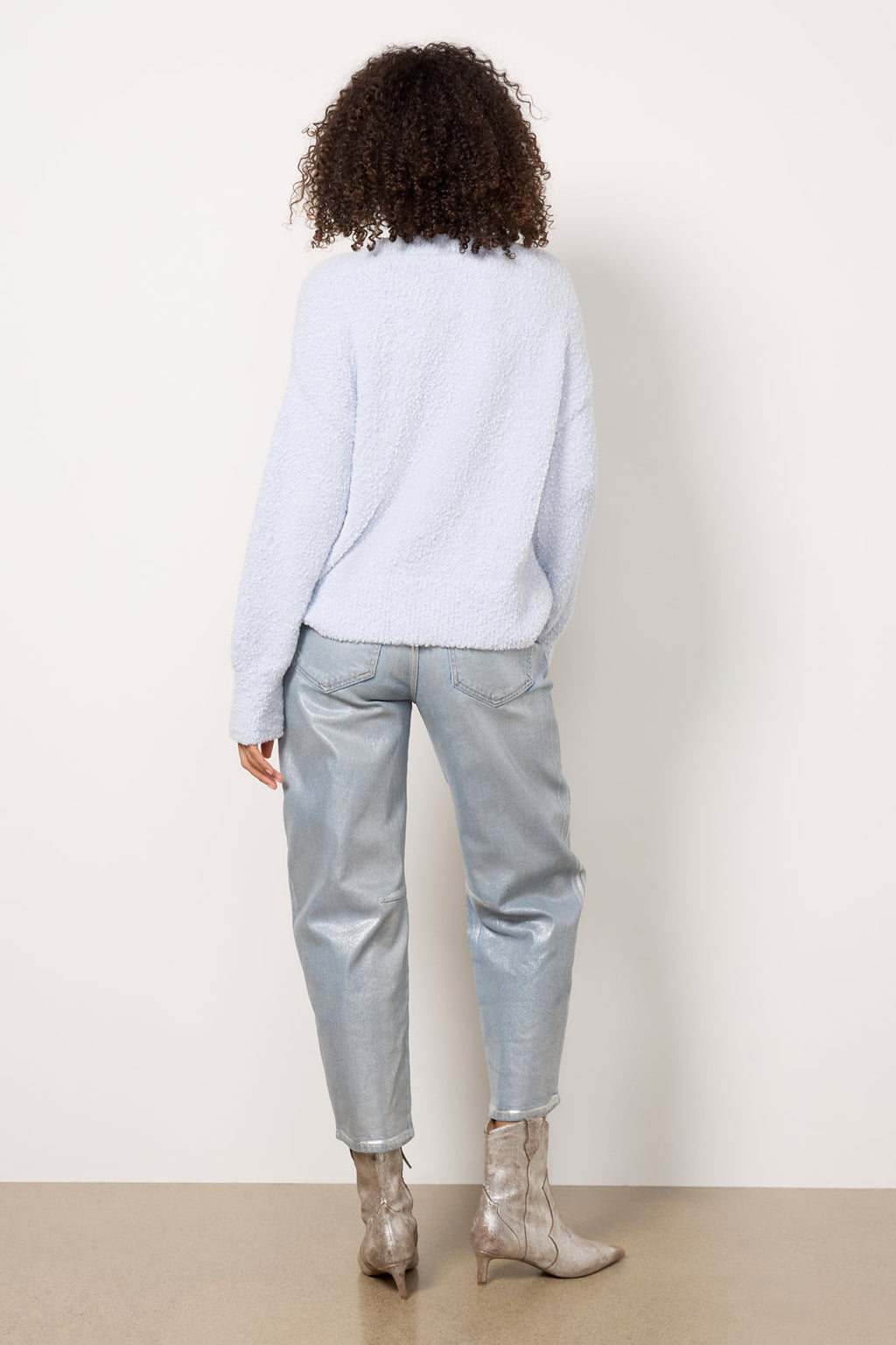 Women's Metallic Ashley Barrel Jeans